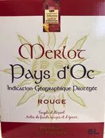 Quantité de sucre dans Merlot pays d'Oc