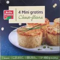 Sokerin määrä sisällä 4 mini gratins choux-fleurs