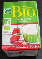含糖量 Crème liquide entière bio