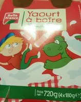 Cantidad de azúcar en Yaourt à boire fraise