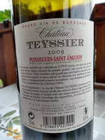 Sucre et nutriments contenus dans Chateau teyssier