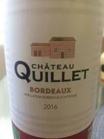 Sucre et nutriments contenus dans Chateau quillet