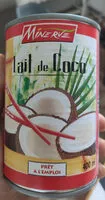 Cantidad de azúcar en Lait De Coco