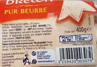 Jumlah gula yang masuk 400G Gateau Breton Nature Ker Cadelac