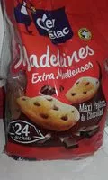 Jumlah gula yang masuk Ker Cadélac - Madeleines Maxi Chocolate chips, 600g (21.2oz)