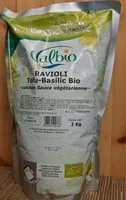 चीनी की मात्रा Ravioli Tofu-Basilic-Biologique Sauce Végétarienne