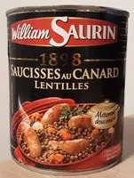 Zuckermenge drin Saucisses canard lentilles