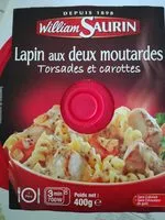 Amount of sugar in Lapin aux deux moutardes Torsades et carottes