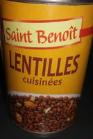 Quantité de sucre dans Lentilles cuisinées
