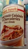 Quantité de sucre dans Choucroute cuisinée et charcuterie