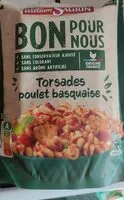 Cantidad de azúcar en Torsades poulet basquaise