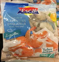 Jumlah gula yang masuk Queues de crevette d'Equateur crues, easy-peel