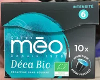 Quantité de sucre dans Déca Bio (intensité 6)