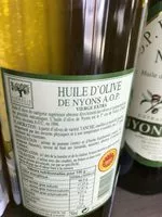 入っている砂糖の量 Huile D'olive Aop De Nyons