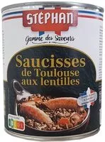 Zuckermenge drin Saucisses de Toulouse aux lentilles