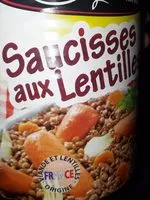 Zuckermenge drin Saucisses aux Lentilles