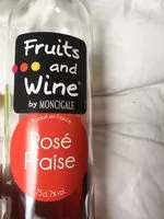 Quantité de sucre dans "Fruits And Wine" rosé fraise
