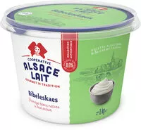 Sokerin määrä sisällä Fromage blanc Bibeleskaes nature 8% MG