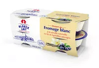 Sokerin määrä sisällä Dessert au fromage blanc Vanille naturelle sur lit myrtille 6,2% MG