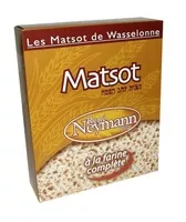 Sucre et nutriments contenus dans Les matsot de wasselonne