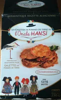 Sucre et nutriments contenus dans Oncle hansi