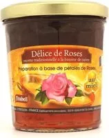 Suhkru kogus sees Confiture Délice De Roses