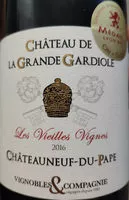 Sucre et nutriments contenus dans Chateau de la grande gardiole