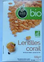 Sokerin määrä sisällä Lentilles Corail Bio