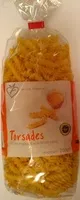 入っている砂糖の量 Torsades, Pâtes d'Alsace aux œufs frais