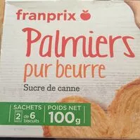 İçindeki şeker miktarı Les palmiers pur beurre bio
