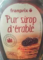 İçindeki şeker miktarı Pur sirop d’érable