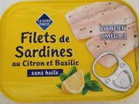 Zuckermenge drin Filets de Sardines au citron et Basilic