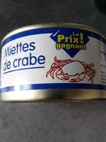 Zuckermenge drin Miettes de Crabe