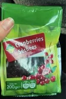 Suhkru kogus sees Cranberries séchées