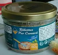 入っている砂糖の量 Rillettes Pur Canard