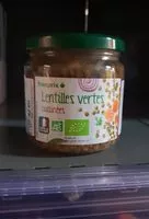 Quantité de sucre dans lentilles cuisinees bio