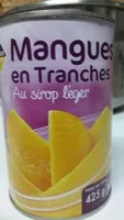 含糖量 Mangues en tranches au sirop léger