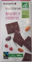 Chocolats noirs aux canneberges