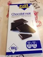 Suhkru kogus sees Tablettes de chocolats noir