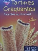 Suhkru kogus sees Tartines Craquantes Fourrées au Chocolat