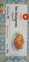入っている砂糖の量 Les Lasagnes à garnir