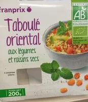 Quantité de sucre dans Taboulé oriental
