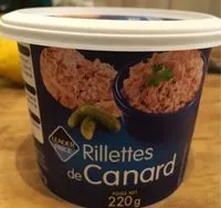 入っている砂糖の量 Rillettes de canard