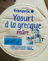 Amount of sugar in Yaourt à la grecque mûre