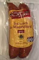İçindeki şeker miktarı Saucisses de Montbéliard