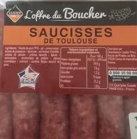 Sucre et nutriments contenus dans L-offre du boucher leader price