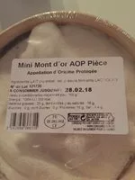 Sokerin määrä sisällä Mont d'or AOP pièce