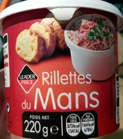 Amount of sugar in Rillettes du Mans