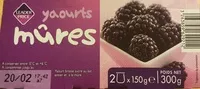 Amount of sugar in Yaourts mûres