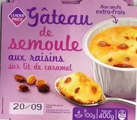 Quantité de sucre dans Gateau semoule aux raisins